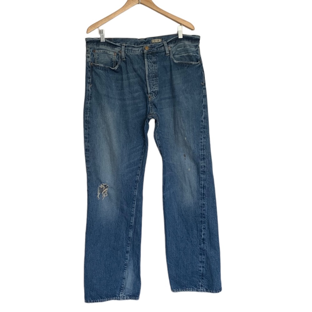 Polo Ralph Lauren Vintage 67 Button Fly Distressed Jeans Sz 36x32